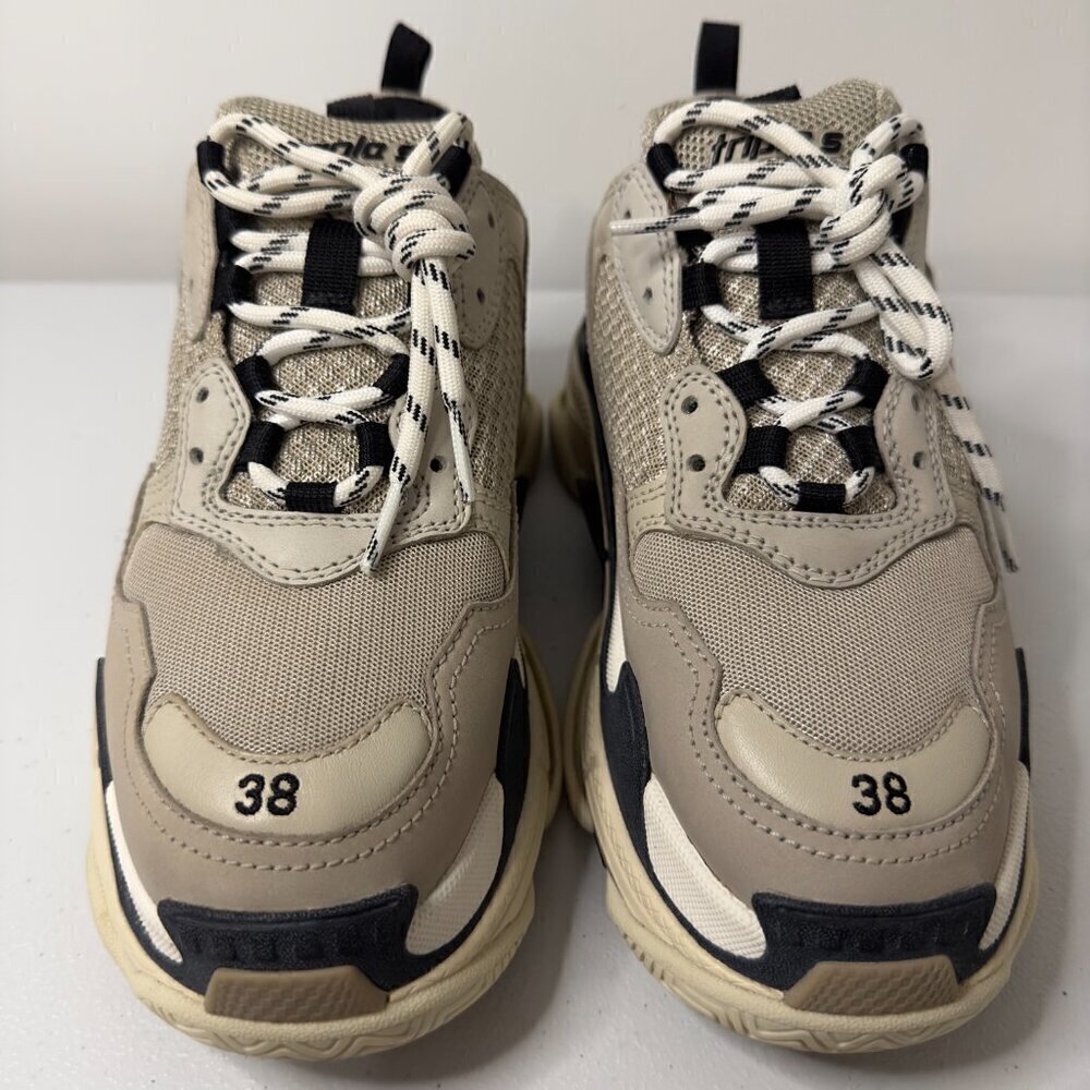 Balenciaga Beige Triple S Sneaker - Picture 2 of 16